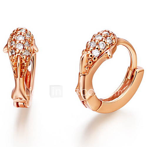 Stylish Silver And Gold Plated With Cubic Zirconia Womens Earring(More Colors)