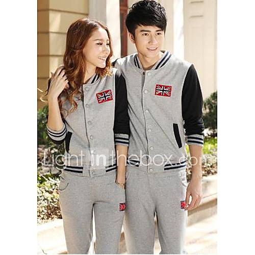 Aiyifang Casual Baseball Lovers Suit(Black)