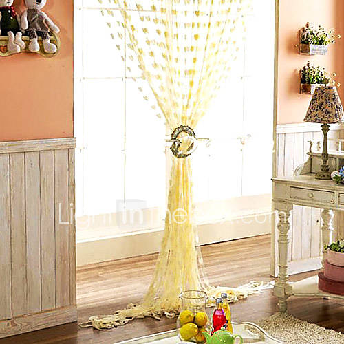 Beautiful Hearts Allover Curtain Line   Three Colors Available (39W × 78L)