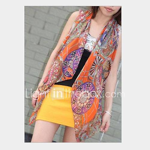 Europe And The United States Single Chain Wheel Outside Chiffon Scarf