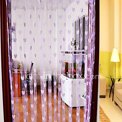 Cute Cartoon Hearts Curtain Line   Three Colors Available (41W × 71L)