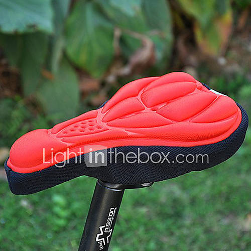 Silica GelSponge Lycra Thickening Red Bicycle Saddle Cushion