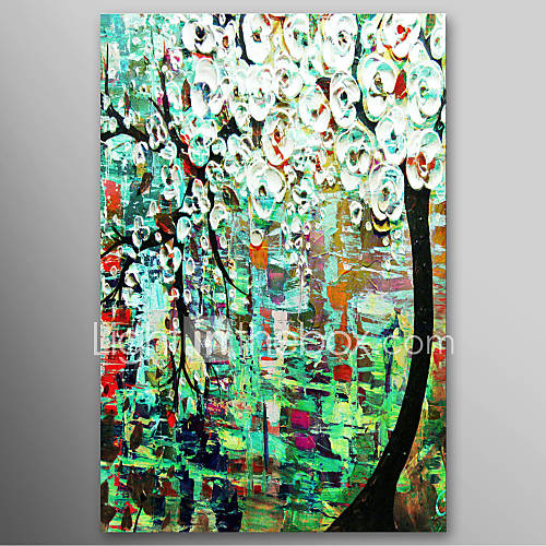 Hand Painted Oil Painting Knife painted Tree with Thick Texture with Stretched Frame Ready to Hang