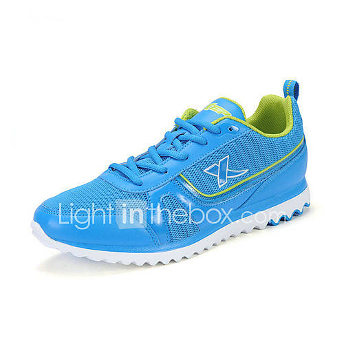 Xtep Mens Blue Microfiber Synthetic Leather Synthetic Leather Mesh Sports Shoes