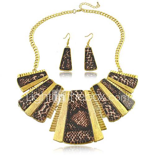 Exaggerated Personality Snakeskin Grain Alloy Womens jewelry set