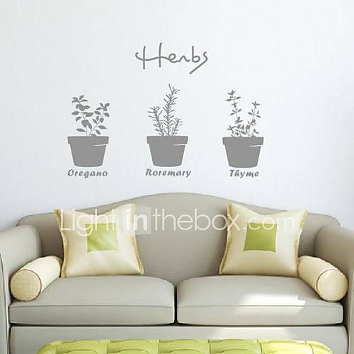 Botanical Potted Bonsai Decorative Wall Stickers