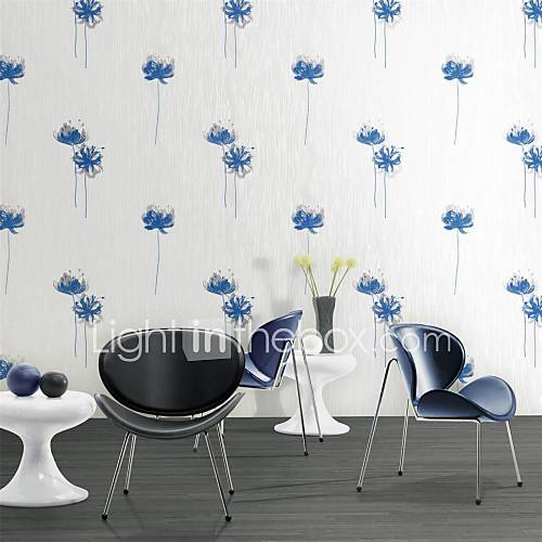 Contemporary Floral Non Woven Wallpaper