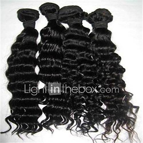 Popular Malaysian Deep Wave Weft 100% Remy Human Hair Mixed Lengths 262830