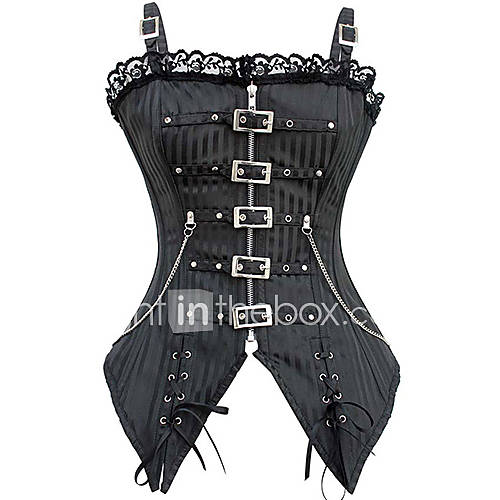 Womens Sexy Lace Splicing Bandeau Corset With G Strings