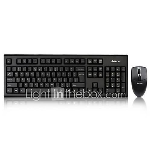 3100N 2.4G Wireless Professional Optical KeyboardMouse Suit with 3 BatteriesMousepadKeyboard Brush