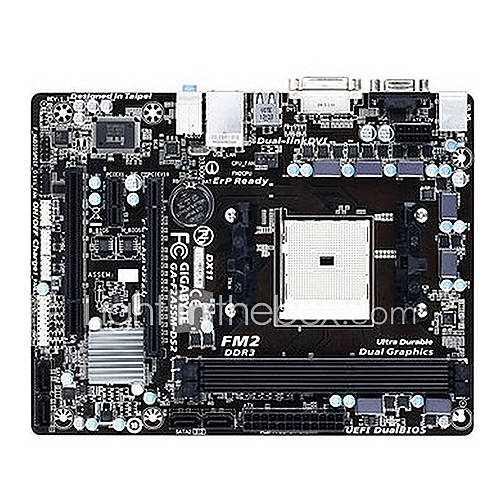 GA F2A55M DS2 AMD A55 AMD A10/A8/A6/A4/Athlon SSocket FM2 Micro ATX Desktop Motherboard