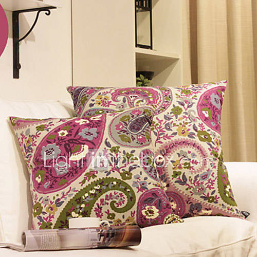 Classic Flowers Pattern Decorative Pillow With Insert