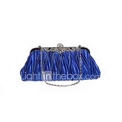 BPRX New WomenS Simple Satin Dual Purpose Evening Bag (Royal Blue)