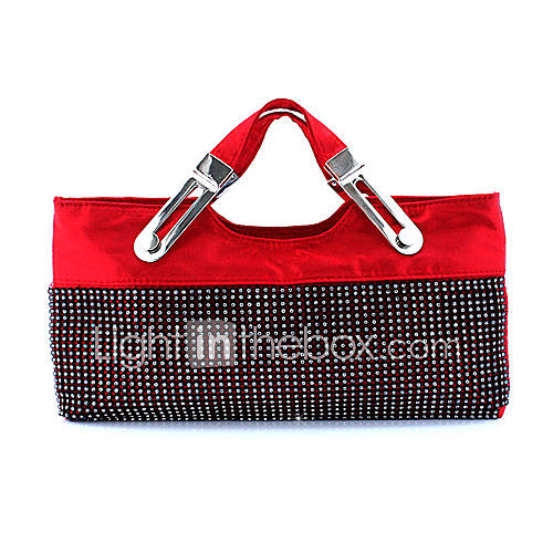 ONDY NewFashion Stitching Diamond Evening Bag (Red)