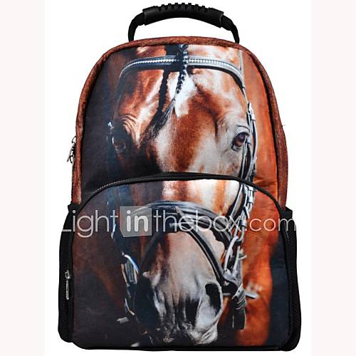 Veevan Unisexs Life like Horse School Backpack