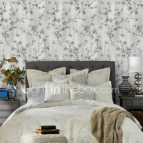 Contemporary Floral Non Woven Wallpaper