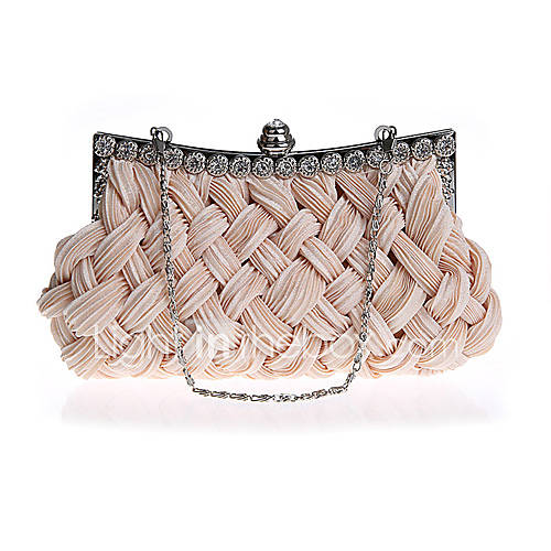 ONDY NewFold Knit Texture Diamond Evening Bag (Apricot)