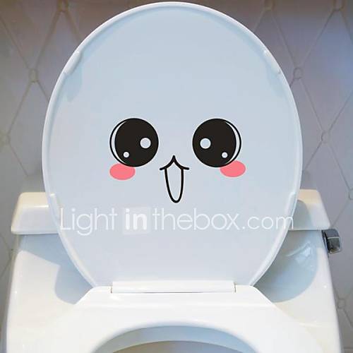 People Cute Face Toilet Posted Wall Stickers