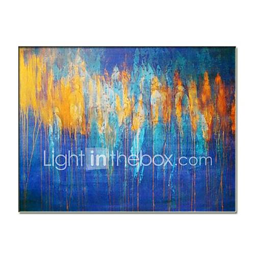 Hand Painted Abstract Oil Painting with Stretched Frame Ready to Hang