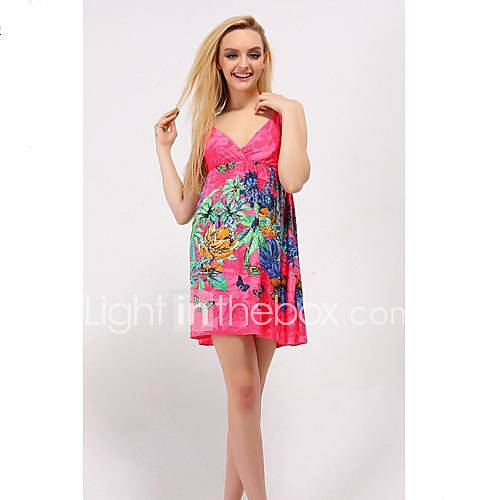 Womens Han Edition New Summer Ice Silk Baby Iris Dress