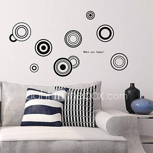 Shapes Fashion Wave Point Circle Wall Stickers