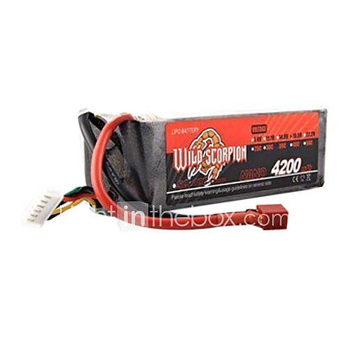 Wild Scorpion 22.2V 6S 4200mAh 35C Li Po Battery(T Plug)