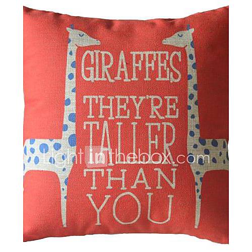 2 Giraffe Decorative Pillow Cover