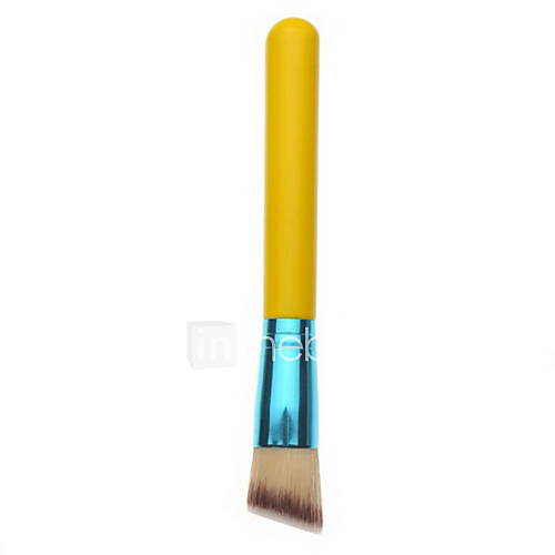 1PCS Pro Yellow Long Handle Nail Art Dusting BrushTwo Tone Nylon Hair 3#