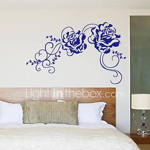 Botanical Fashion Flower Vine Decorative Wall Stickers