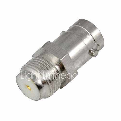 BNC female jack to F female JACK straight adapter