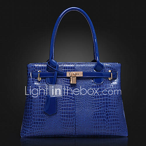 POLO Womens Simple Embossing Stereotypes Tote(Blue)