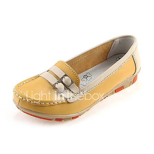 Leather Womens Flat Heel Comfort Loafers Shoes(More Colors)