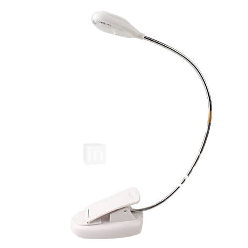 Flexible 3 LED Light Clip Table Desk Lamp White Light USB Cable