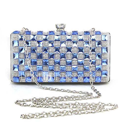 Metal/Rhinestone Special Occasion Clutches/Evening Handbags with Acrylic Diamond (More Colors)