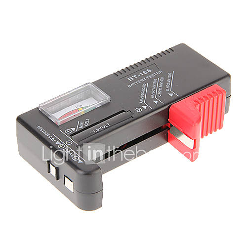 Universal Battery Tester for AA/AAA/C/D/9V/Button Cell Batteries   Black Pakage