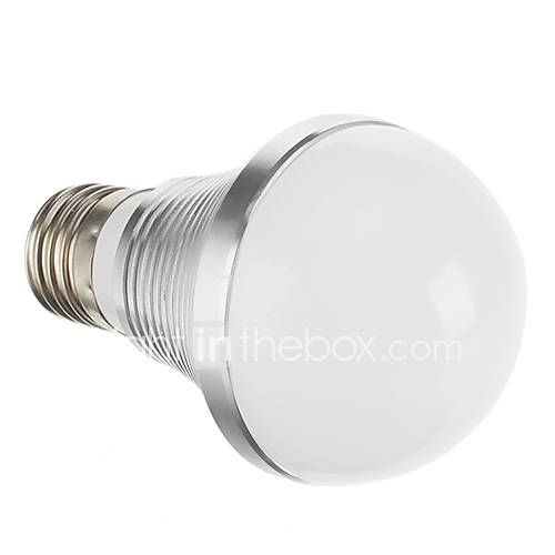 E27 7W COB 347LM 2863K Warm White Light LED Globe Bulb  Silver (95 265V)