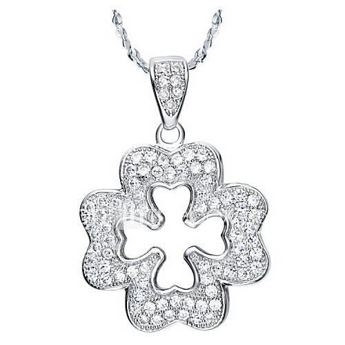 Vintage Flower Shape Womens Slivery Alloy Necklace(1 Pc)
