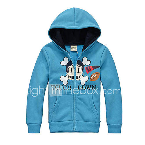 Boys Skull Print Casual Hoodies