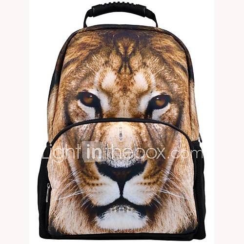 Veevan Unisexs Life like Lion School Backpack