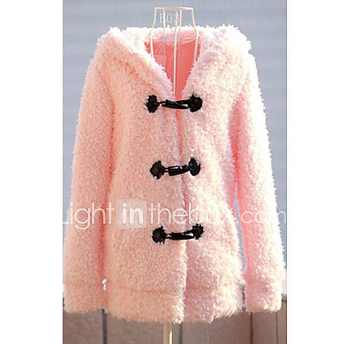 Womens Cute Warm Bunny Ears Style Hoodie Coat