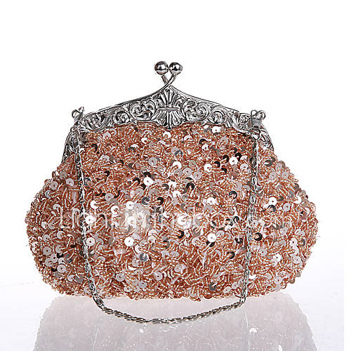 BPRX New WomenS Exquisite Shape Paillette Evening Bag (Champagne)