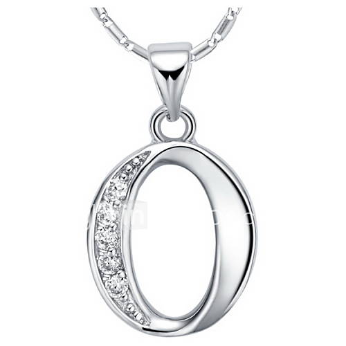 Elegant Round Shape Slivery Alloy Necklace With Rhinestone(1 Pc)