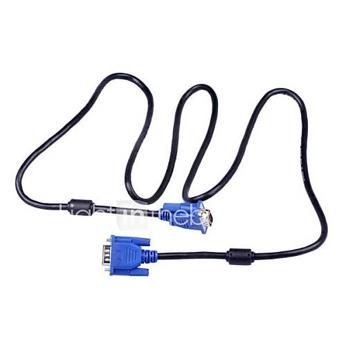 VGA Male to Male Connection Cable   Blue Black (1.5m)