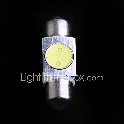 1 High Power 1W 31mm White LED Car Interior Dome Festoon Light Lamp