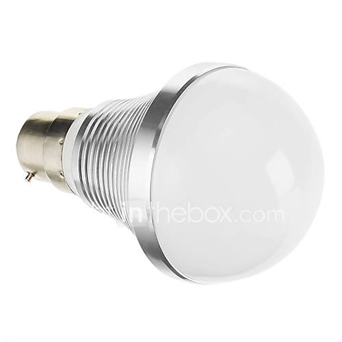 B22 7W COB 347LM 2863K Warm White Light LED Globe Bulb  Silver (95 265V)