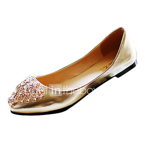 Leatherette Womens Flat Heel Ballerina Flats Shoes (More Colors)