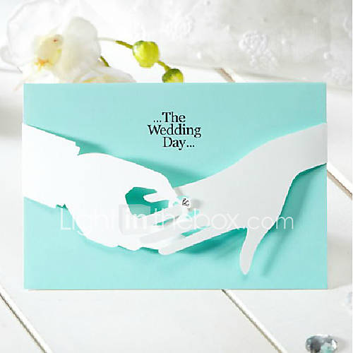Will You Marry Me Blue Wedding Invitation   Set of 50