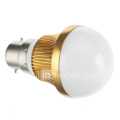 B22 3W COB 128LM 2736K Warm White Light LED Globe Bulb  Golden (95 265V)