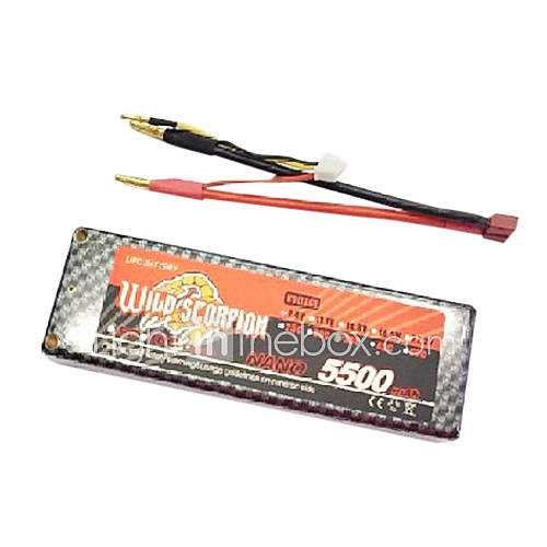 Wild Scorpion 7.4V 2S 5500mAh 35C Li Po Battery(T Plug)