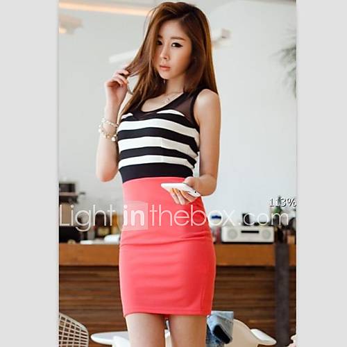 Womens Stripe Bodycon Dress